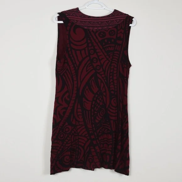 Soft Surroundings Red Wine Print Dress XS - Picture 2 of 3